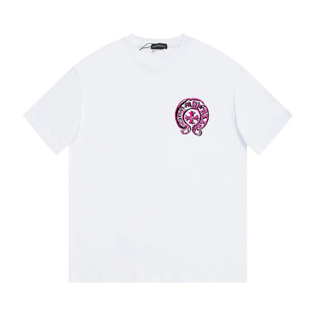 🅿️170 Croix Heart Short Sleeve - Made of 280g double yarn pure cotton, the fabric color is custom-dyed and will not shrink or fade. Comfortable to the touch and super texture❤️Full set of accessories. A must-have for trendy men and trendy women, the classic off-shoulder slightly wide version is available exclusively from stock!           ⚠ Top version official website quality ❕ Color: White Black Size: S M L XL Crowd: Same style for men and women